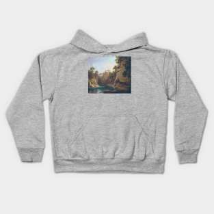 Hawthornden Castle Near Edinburgh by Alexander Nasmyth Kids Hoodie